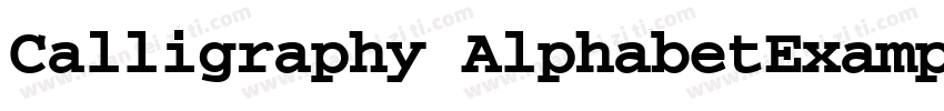 Calligraphy AlphabetExamples字体转换